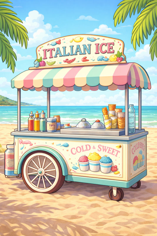 $20 Italian Ice Cart Support