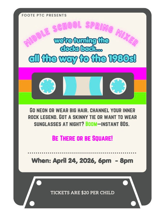 Middle School Mixer Ticket $20